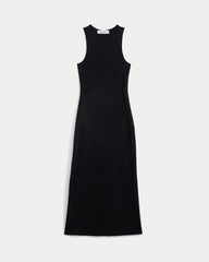 Cutaway Ribbed Midi Dress | Black
