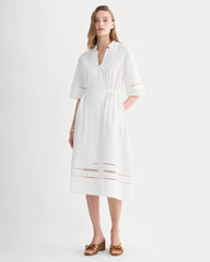 The Lace Trim Caftan Dress | White