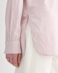The Boyfriend Shirt in Ultrasoft Cotton | Pink / White
