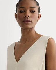 The V-Neck Dress in SoftLuxe | Sandshell