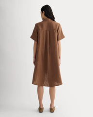 The Daytripper Dress in Linen | Cedarwood