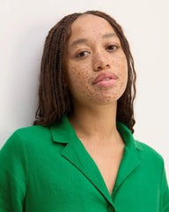 The Shirtdress in Linen | Grass Green