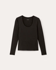 The Shimmy Long-Sleeve Tee | Black