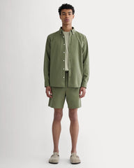 The Seersucker Long-Sleeve Shirt | Lichen Green