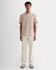 The Classic Short-Sleeve Shirt in Linen | Burlwood Chambray