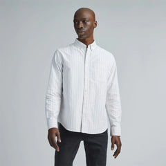 The Classic Oxford Shirt | Canvas / Mauve / Chocolate | Tall