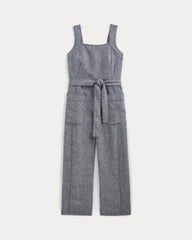 The Utility Coverall in Linen | Navy Chambray
