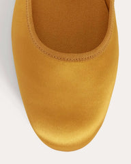 The Day Buckle Mary Jane | Golden Yellow Satin