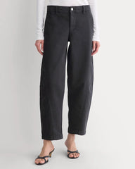 Twisted Seam Barrel Pant | Black
