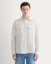 The Linen Utility Shirt | Natural Chambray