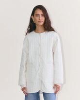 The Midi Quilted Liner | Bone
