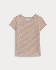 The Pointelle Short-Sleeve Tee | Rose Smoke