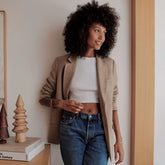The Pima Micro-Rib Cropped Long-Sleeve Crew | White