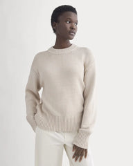 Oversized Cocoon Crew in Elevated Cotton | Peyote
