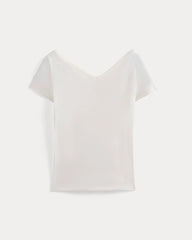 Tissue Short-Sleeve V-Neck Top | Bone