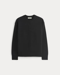 Luxe Merino Double-Knit Sweater | Black