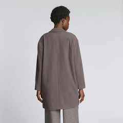 The Italian ReWool® Cocoon Coat | Taupe Grey