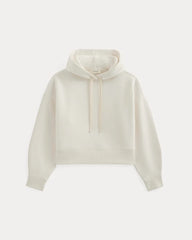 Cropped Luxe Fleece Hoodie | Bone