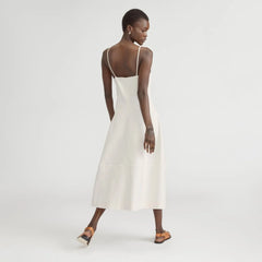 The Structured Cotton Bell Dress | Bone