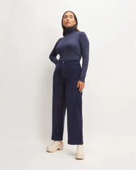 The Corduroy Wide-Leg Pant | Navy
