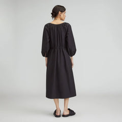 The Raglan Sleeve Poplin Dress | Black