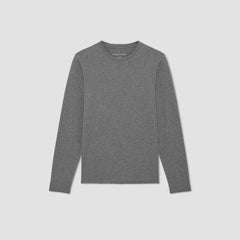 The Essential Organic Long-Sleeve Tee | Heathered Charcoal