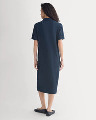 Pique Polo Short-Sleeve Dress | Navy