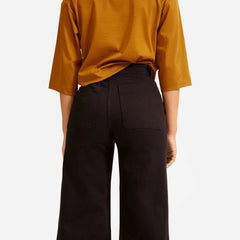 The Wide-Leg Crop Pant | Black | Regular