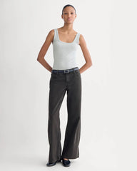 The Luxe Rib Square-Neck Tank | Classic Heather Grey