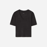 The Organic Cotton Slouchy V-Neck | Black