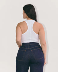 The Luxe Rib Racerback Tank | White