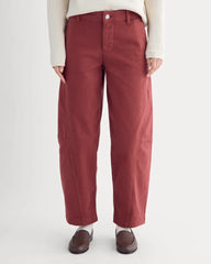 Twisted Seam Barrel Pant | Henna Red