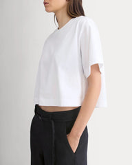 Forever Jersey Cropped Tee | White