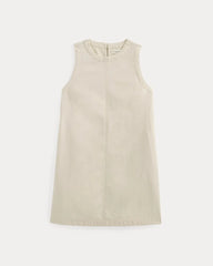 The Denim Shift Dress | Ecru