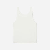 The Pima Micro-Rib Short Tank | White