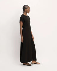 The TENCEL™ Short-Sleeve Midi Dress | Black