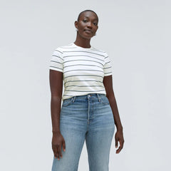 The Organic Cotton Crew Tee | Navy / White