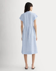 The Craft Dress in Linen | Bluebell / Bone