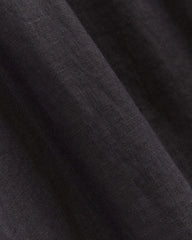 The Linen Oversized Puff-Sleeve Dress | Black