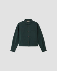 The Structured Cotton Cropped Shirt | Scarab