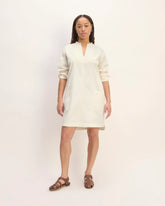 The Long-Sleeve Utility Mini Dress | Bone