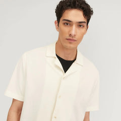 The Pique Short-Sleeve Shirt | Bone