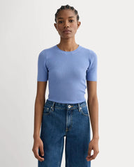 The Sweater Tee in Ultrasoft Merino | Bluebell