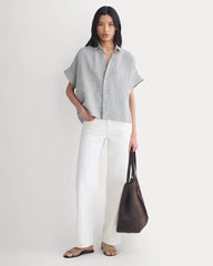 The Boxy Shirt in Linen | Agave Green