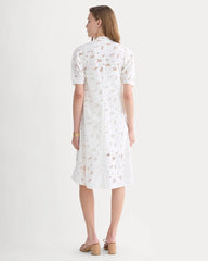 The Eyelet Midi Dress | Bone