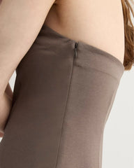 The Dream Strapless Mini Dress | Deep Taupe