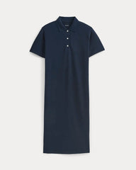Pique Polo Short-Sleeve Dress | Navy