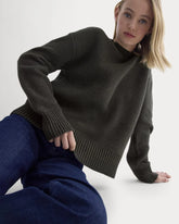 The Cotton Honeycomb Square Crew | Heathered Soot