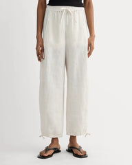 The Cargo Curve Pant in Linen | Natural Chambray