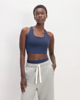 The Perform Longline Bra | Ocean Blue